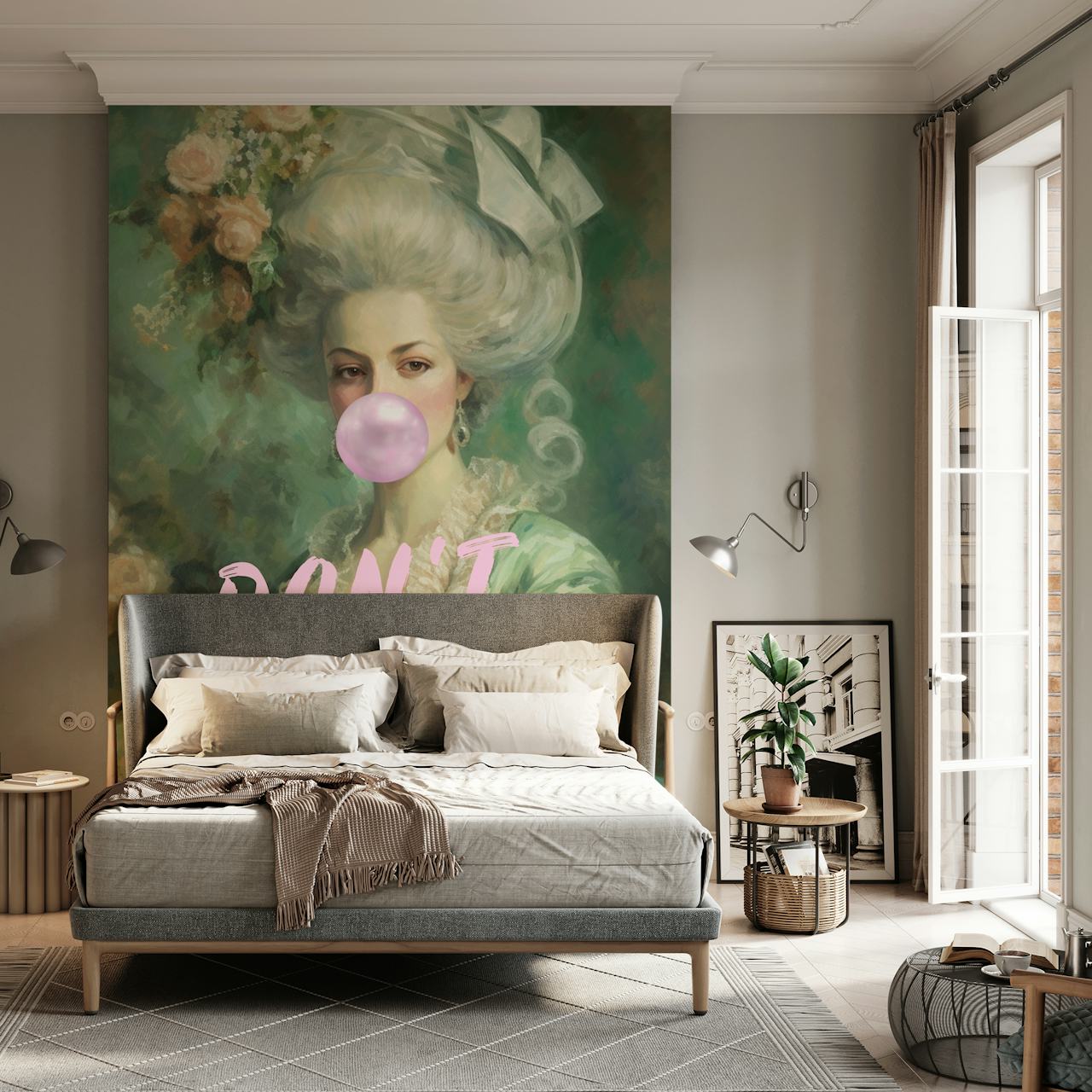 Marie Antoinette s tapetom od žvakaće gume
