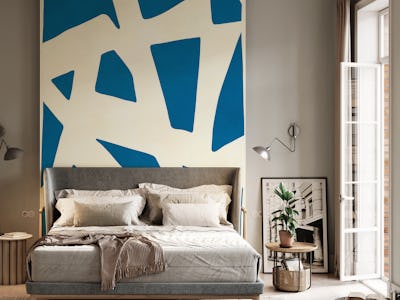 Lines on blue background 5