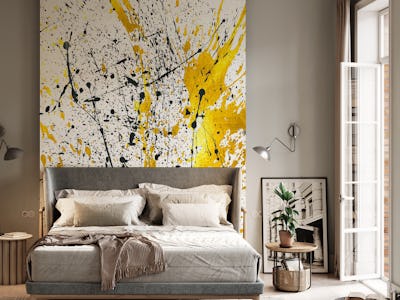 Black and Gold Abstract Strokes 2