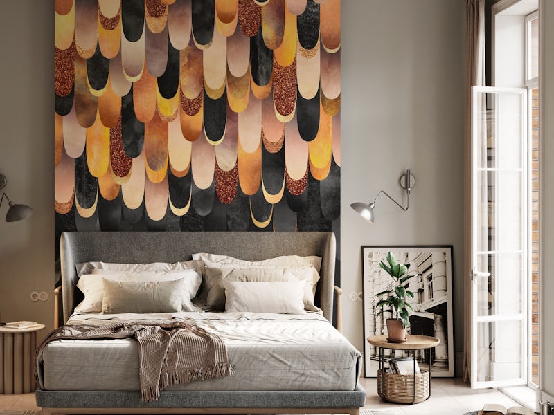 Feathered - Copper And Black