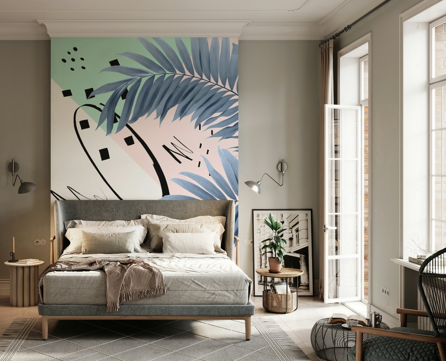 Palms Cali Vibes Abstract 1 wallpaper