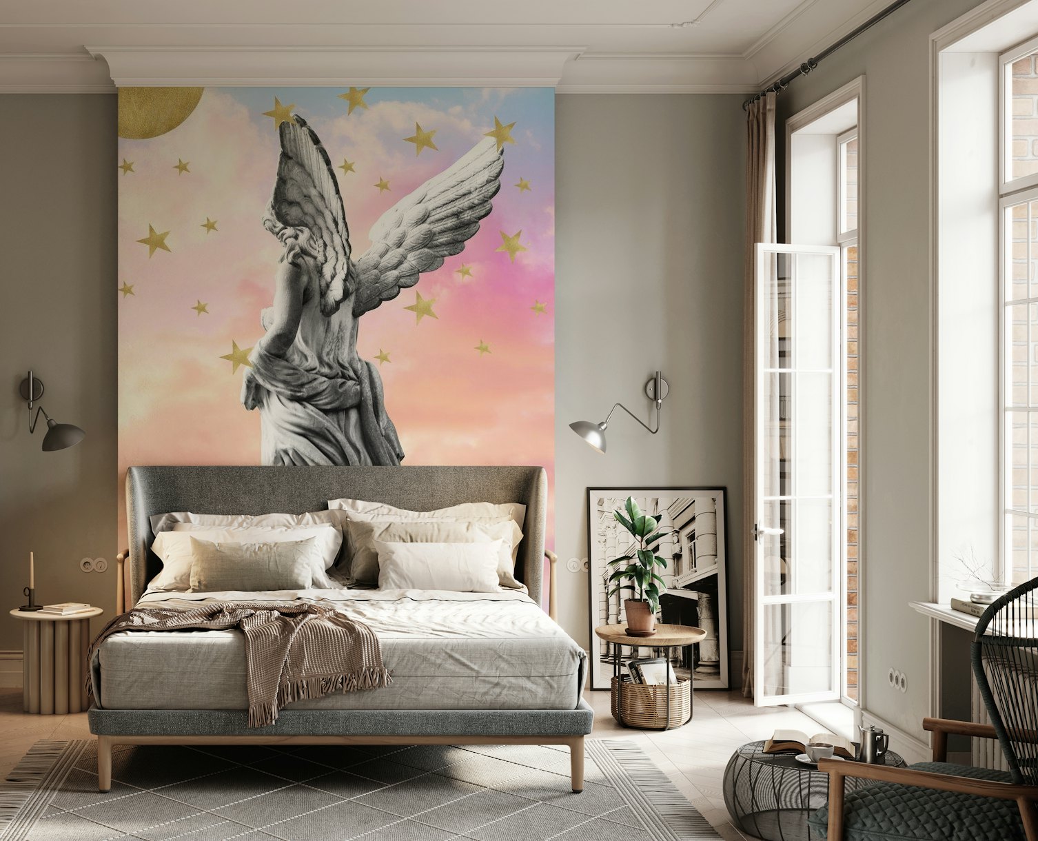 Marble Angel Starry Sky 1 wallpaper