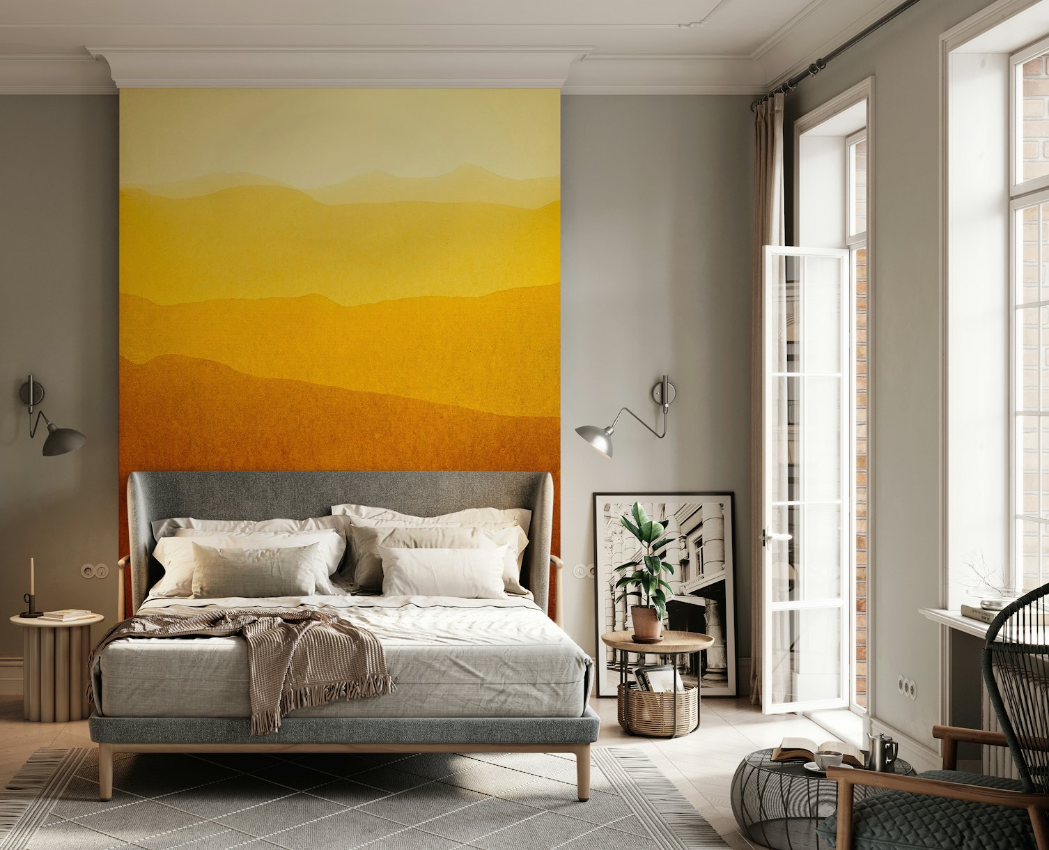Gradient landscape - sunshine edit wallpaper