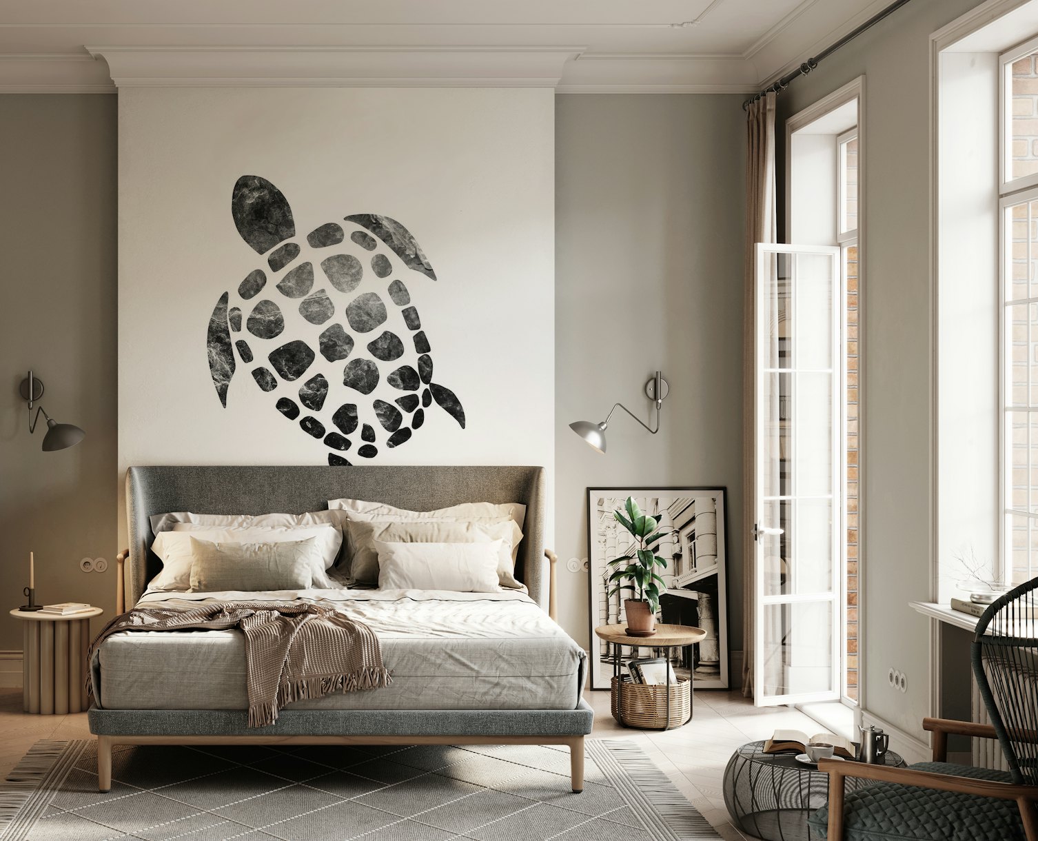 Minimal Sea Turtle 1 wallpaper