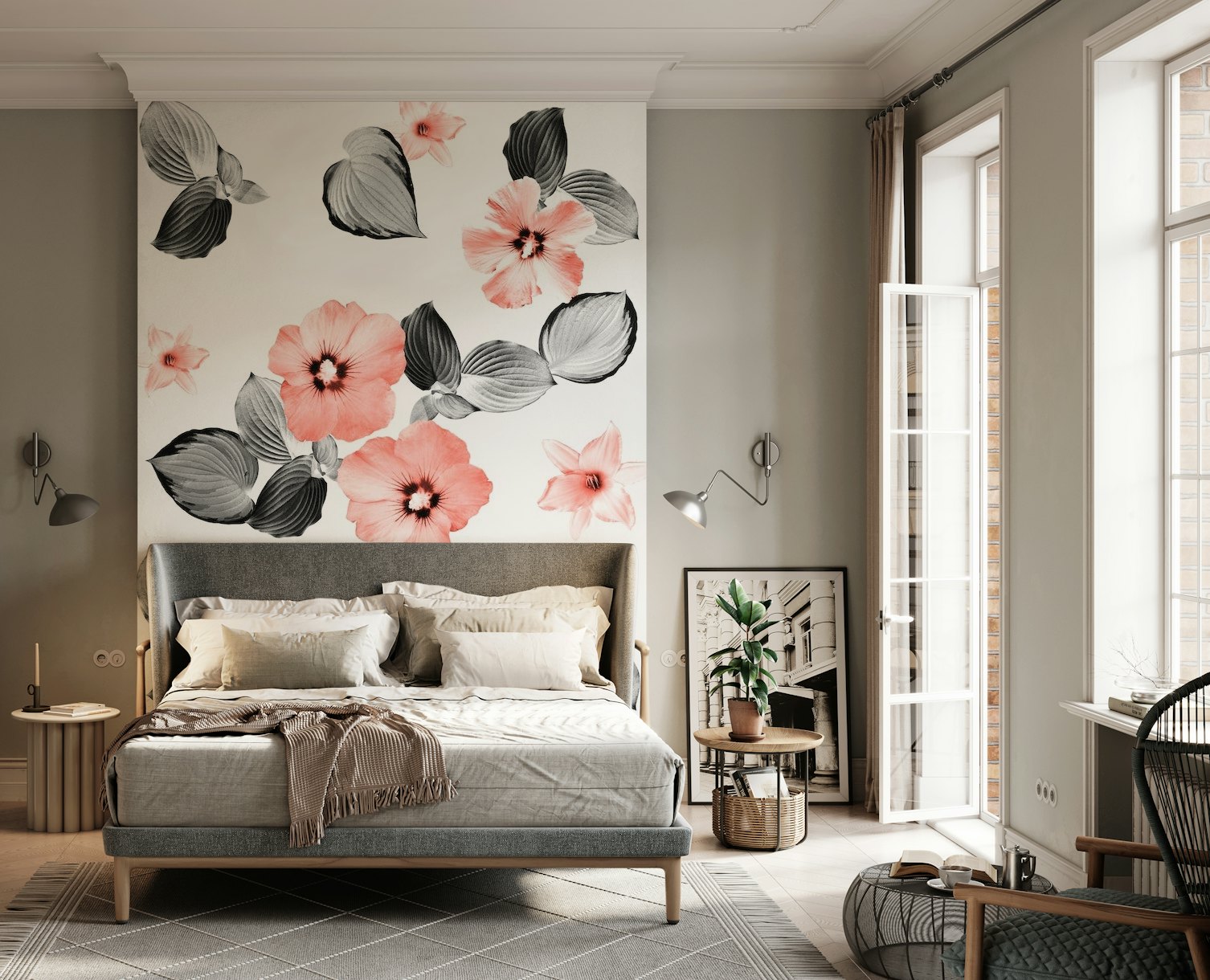 Living Coral Floral Dream 4 wallpaper