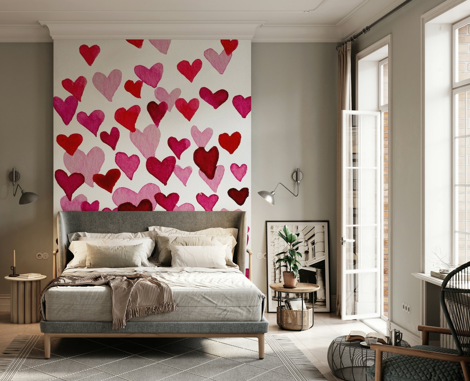Valentines day hearts papiers peint