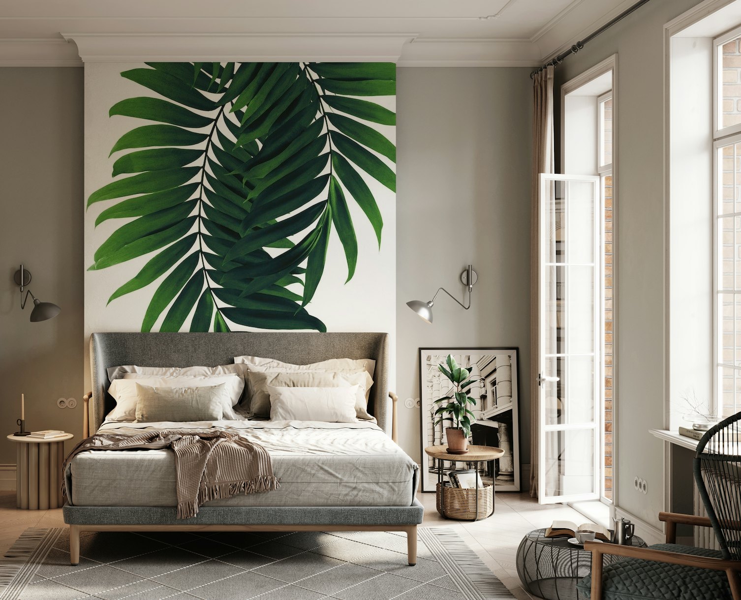 Palm Leaves Tropical Vibes 2 wallpaper