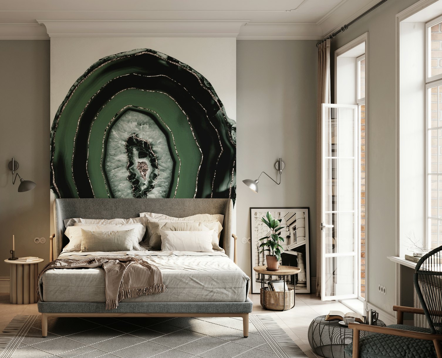 Green Black Agate 1 wallpaper