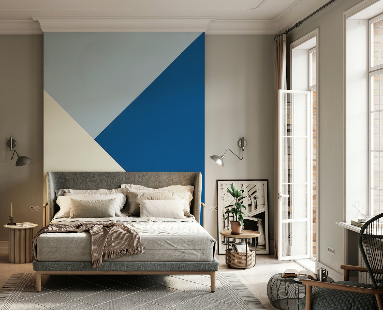 Classic Blue Geometric 1 wallpaper