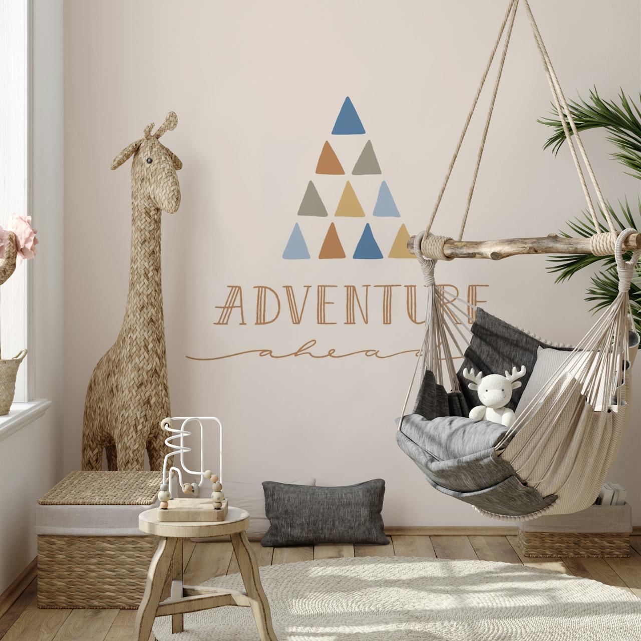 Adventure Ahead Boho Kids tapetti huoneessa