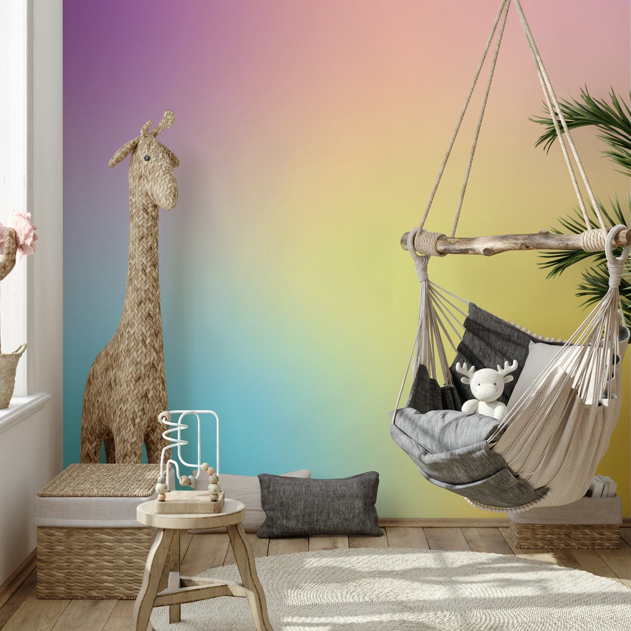 Carta da parati con gradiente pastello della collezione Degraded su happywall.com