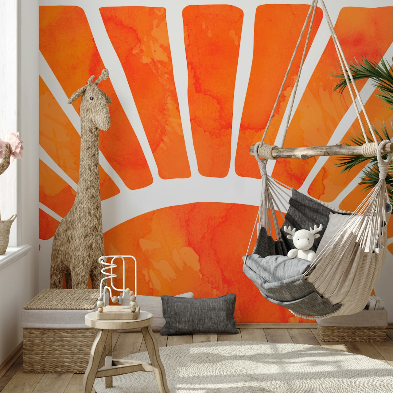 Tangerine Sunrise Art tapeta v pokoji
