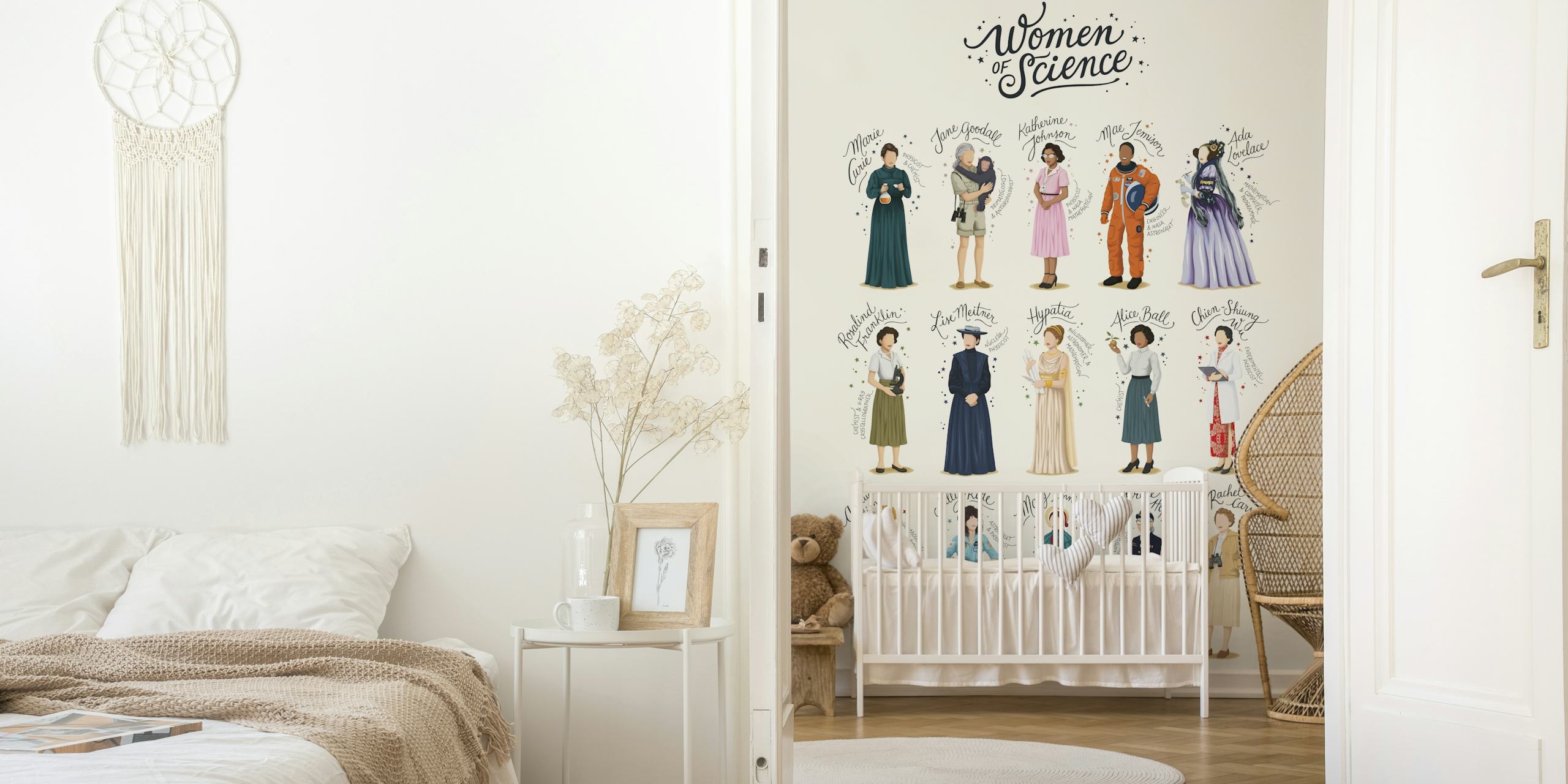 Women of Science tapet i et rom