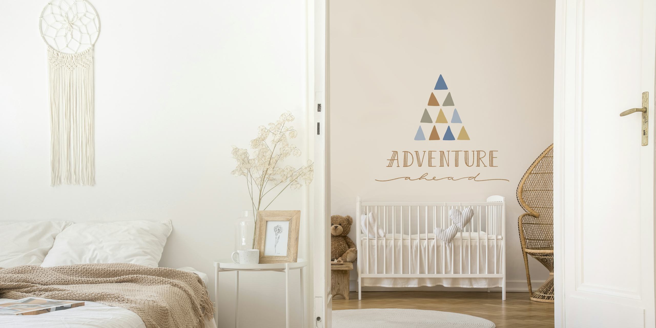 Adventure Ahead Boho Kids tapetti huoneessa