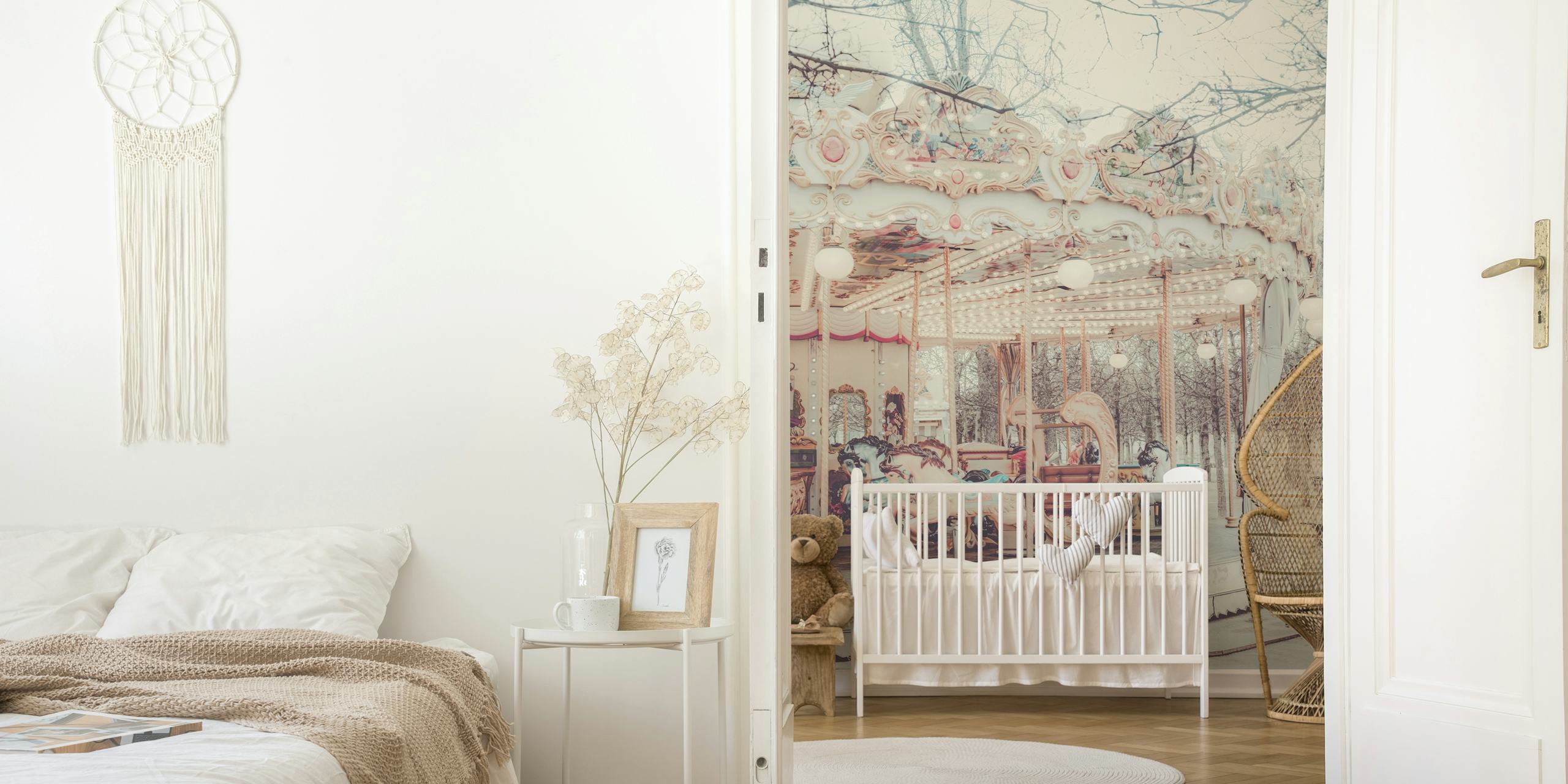 Paris Carousel III tapet i et rum