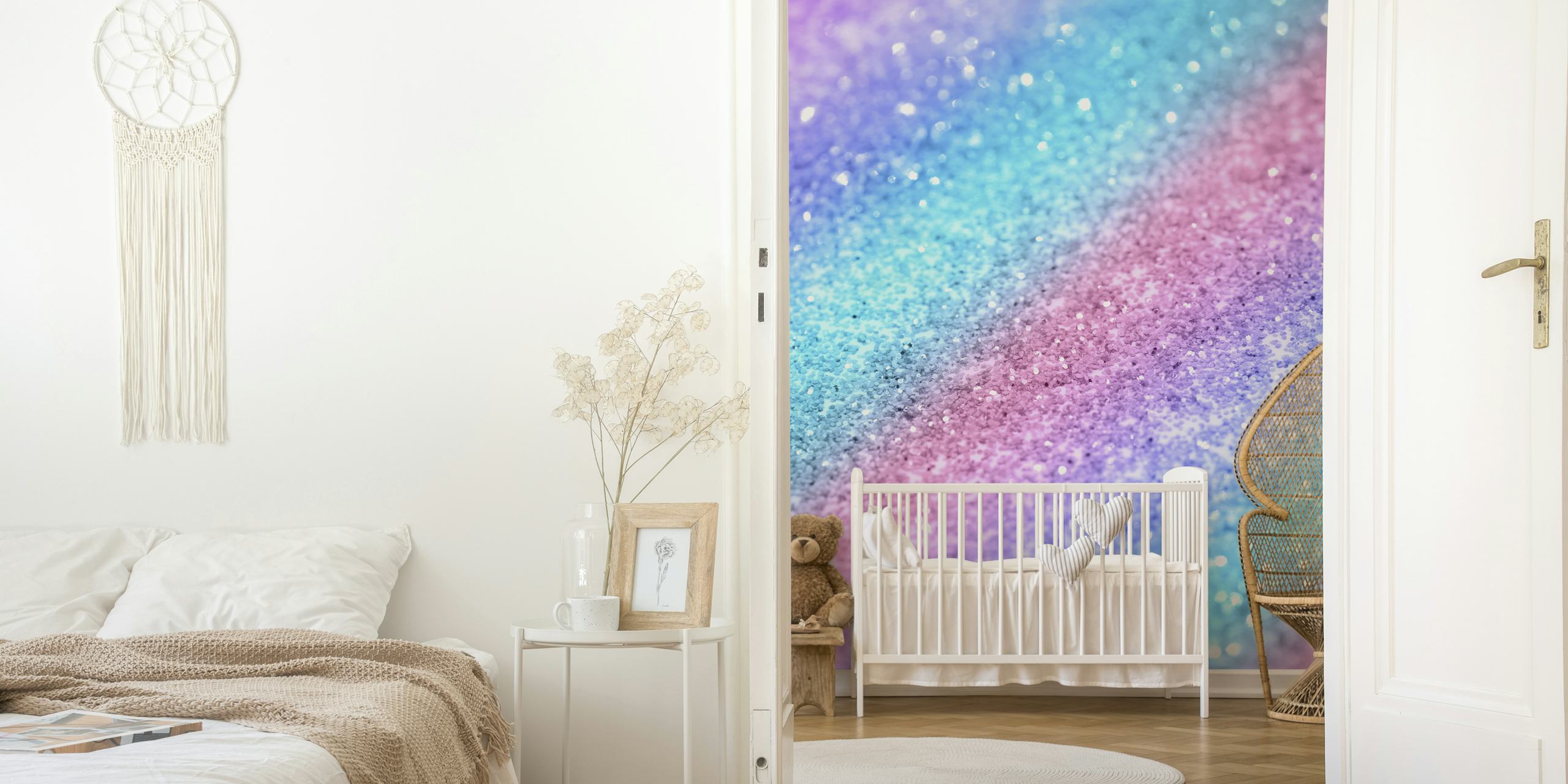 Tapeta Rainbow Princess Glitter 2 u sobi