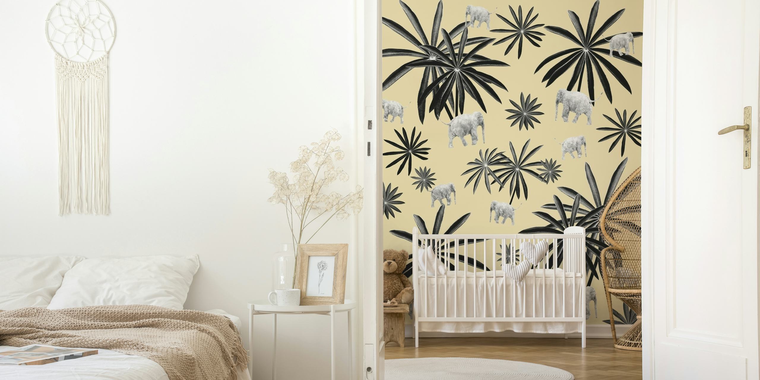 Palm Tree Elephant Jungle 2 wallpaper