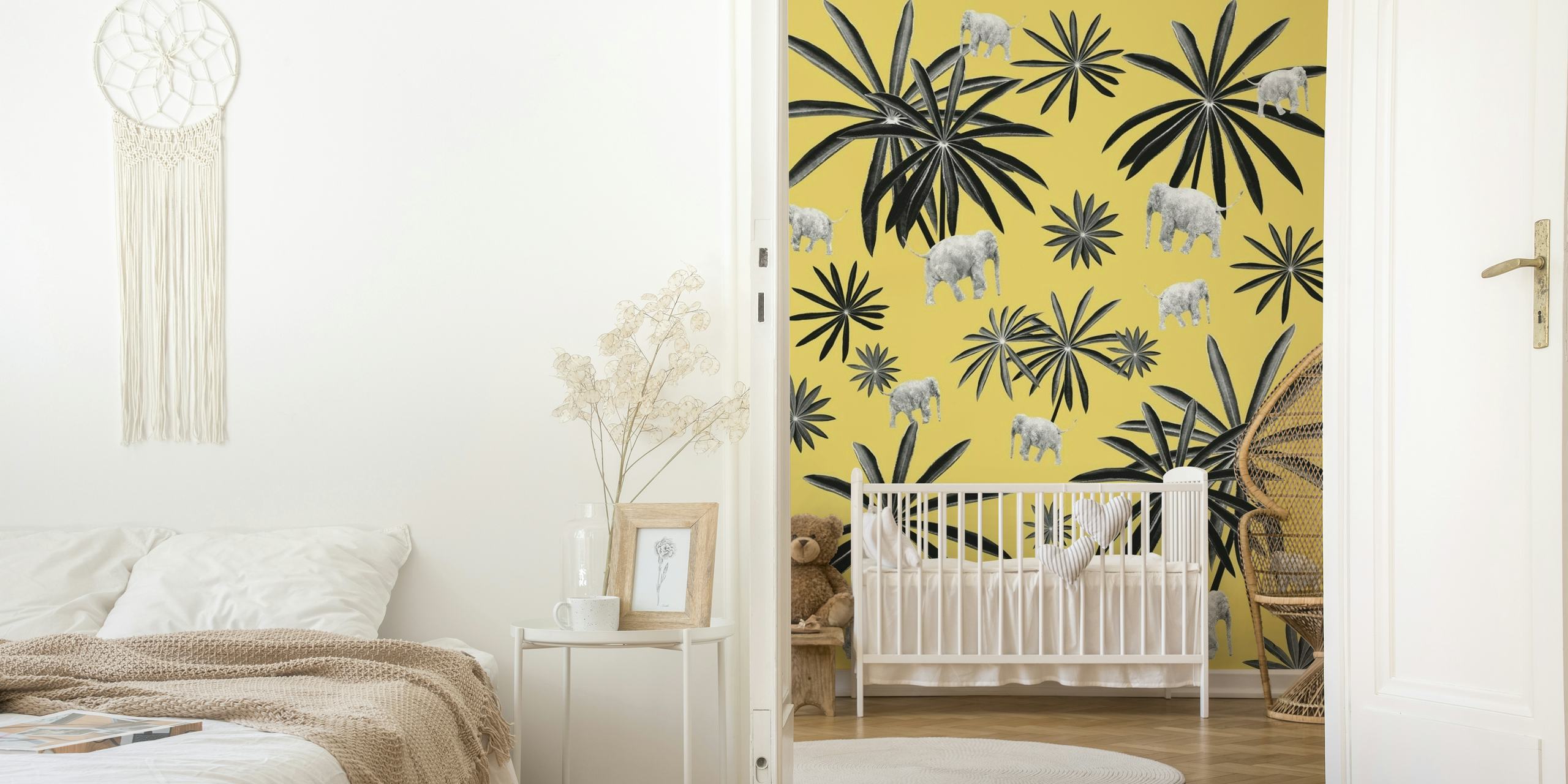 Palm Tree Elephant Jungle 4 wallpaper