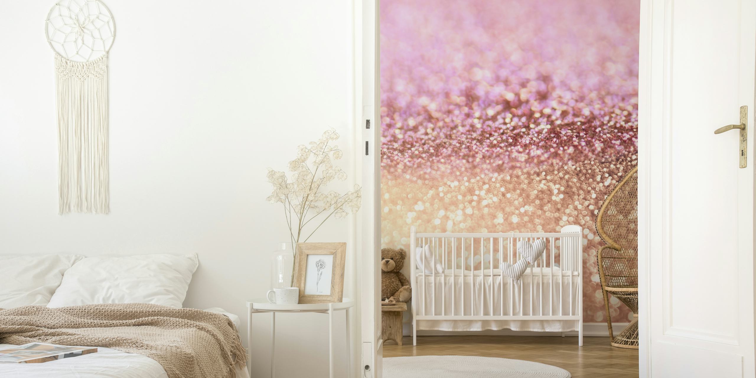 Unicorn Girls Shiny Glitter 1 tapetti huoneessa
