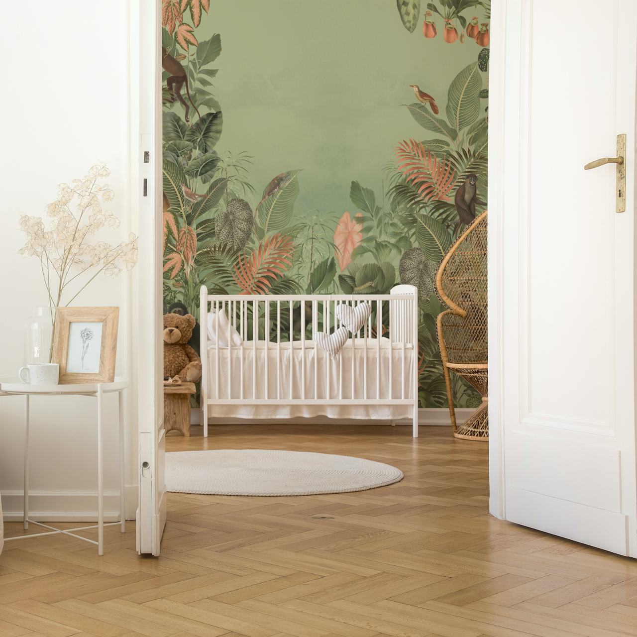 Jungle Monkey Retreat wallpaper design