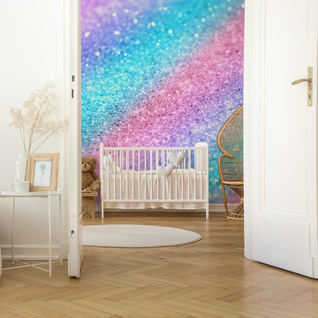 Tapeta Rainbow Princess Glitter 2 u sobi
