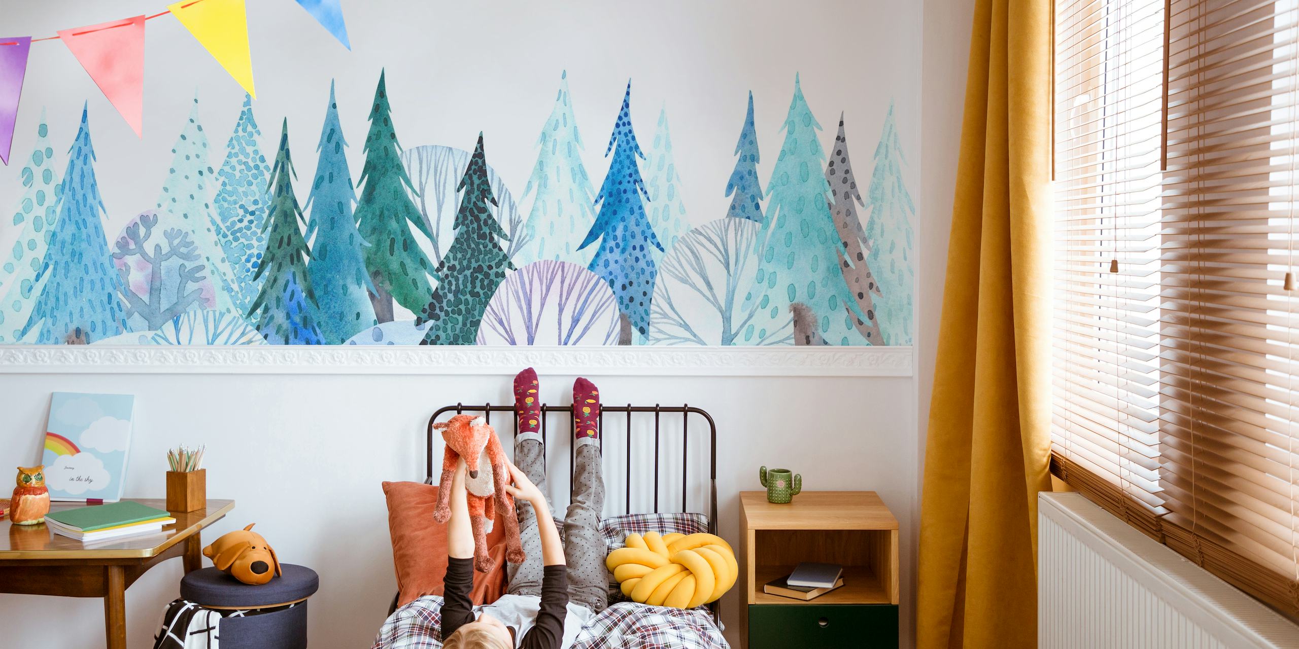 Magical winter forest wallpaper