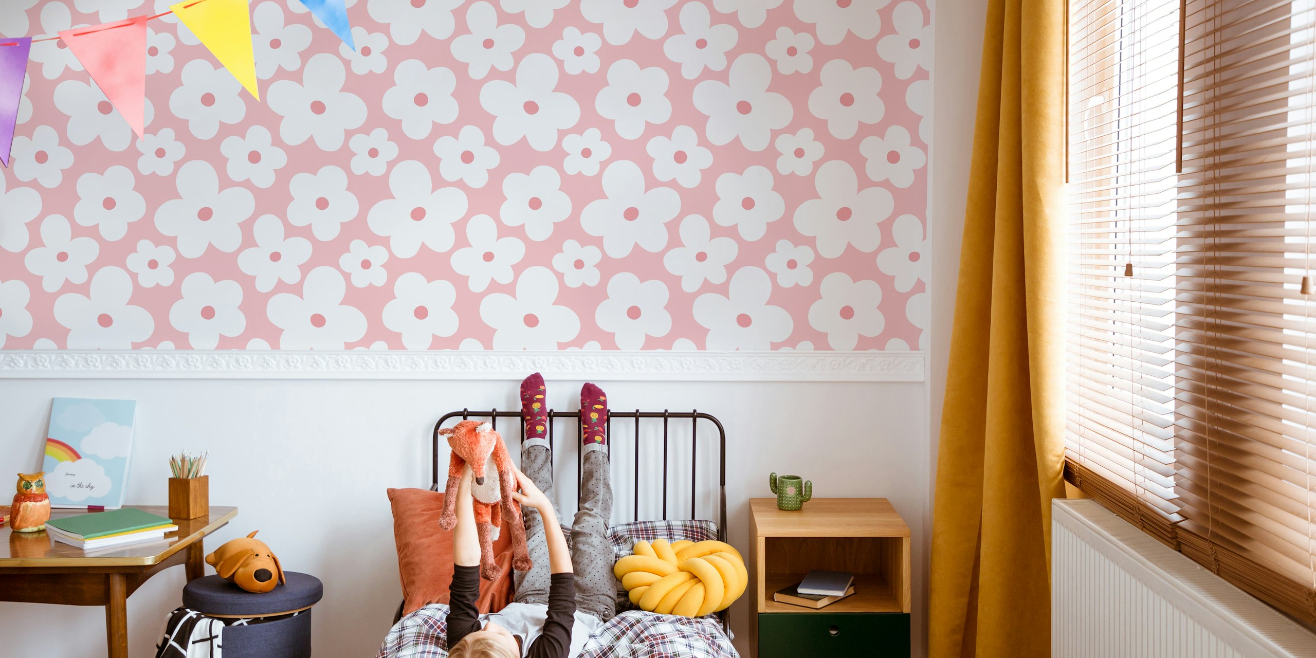 Tapeta Lulu Scandi Flowers u sobi