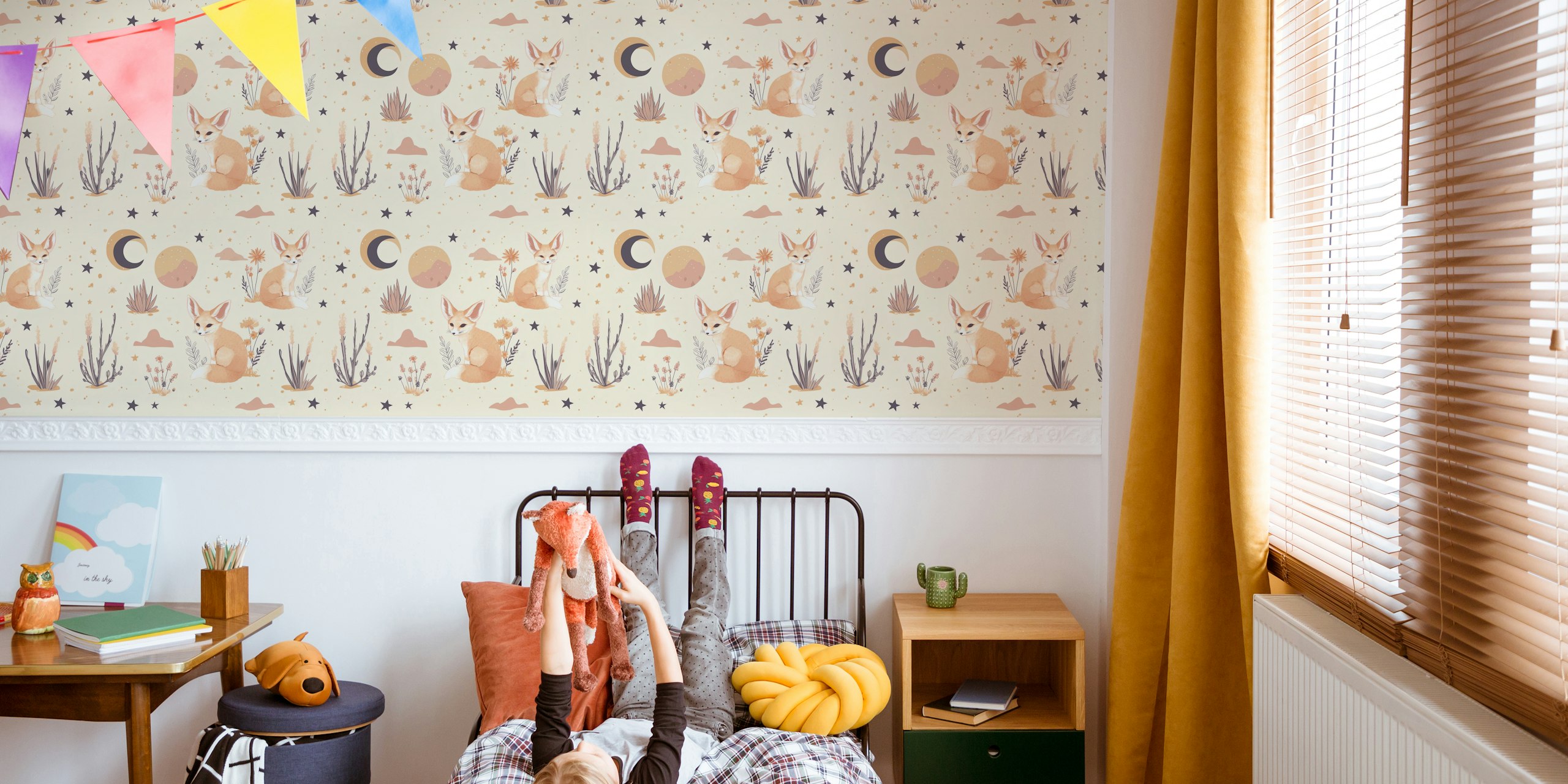 Fennec Fox in the Stars design della carta da parati
