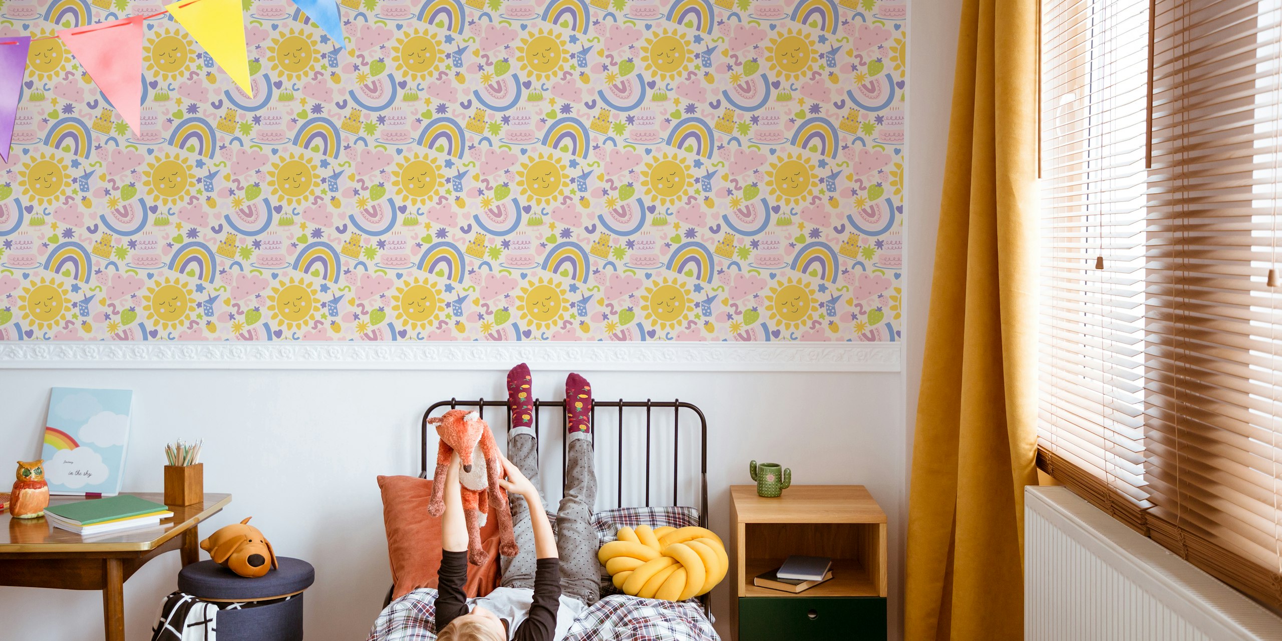 Magical Sunshine Delight wallpaper in a room