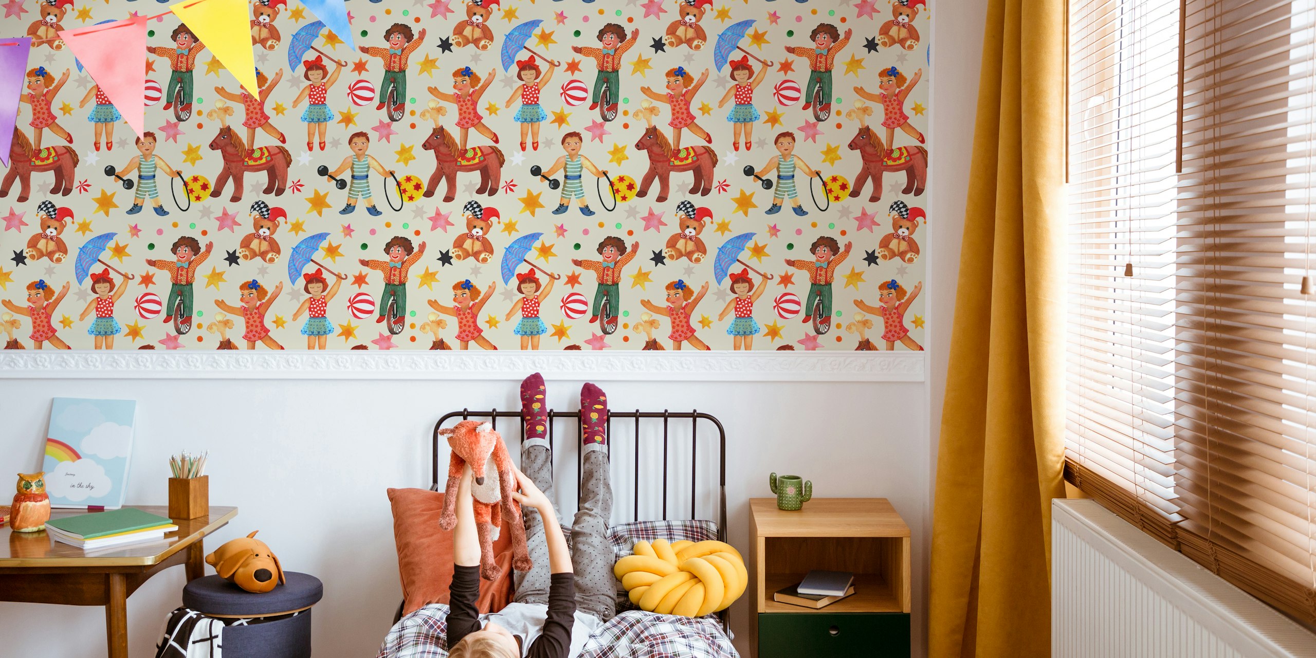 Circus Playtime Decor tapeta ve hravém prostředí