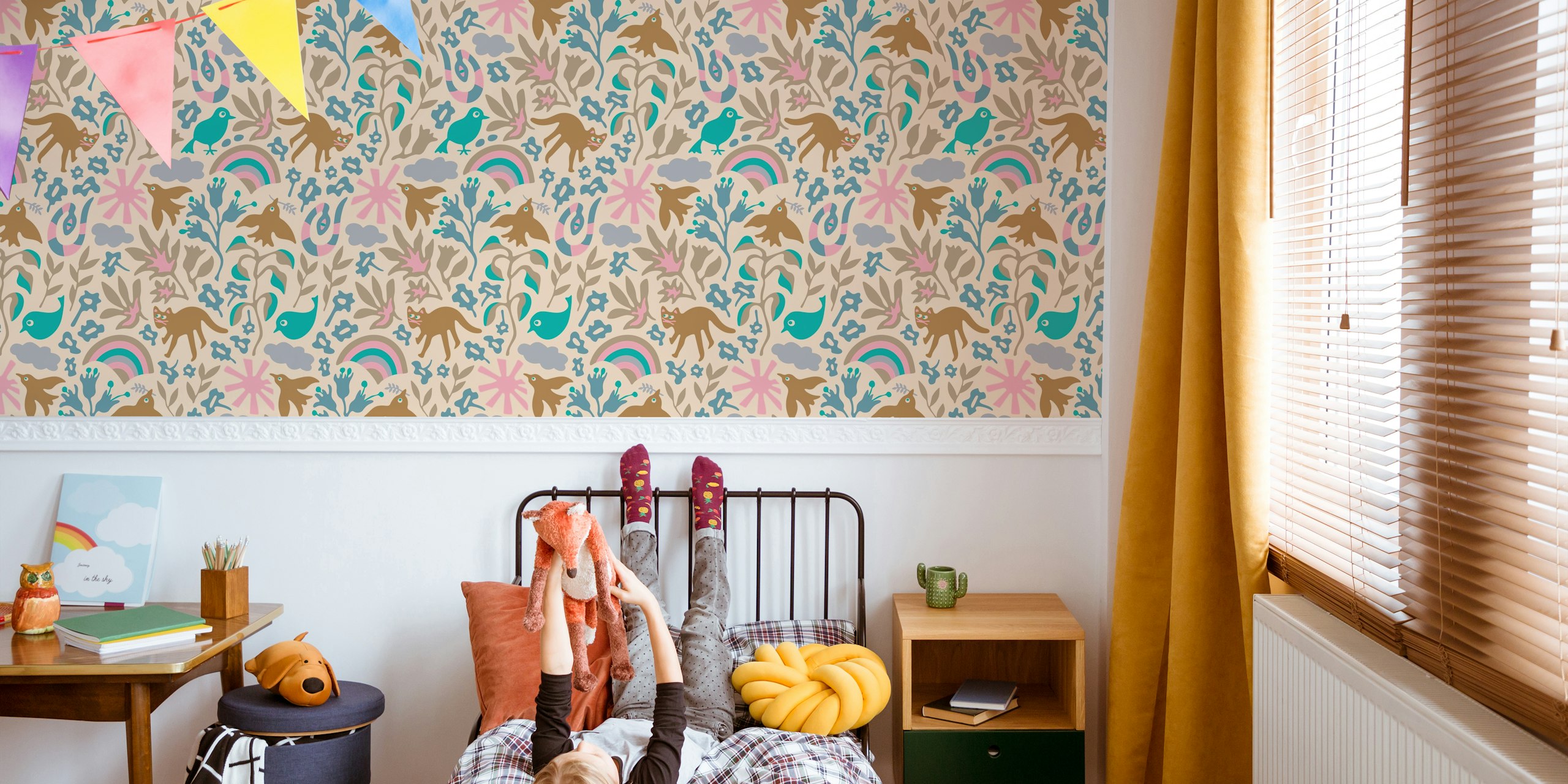 Land Of Plenty Kids Nature papel de parede em um quarto