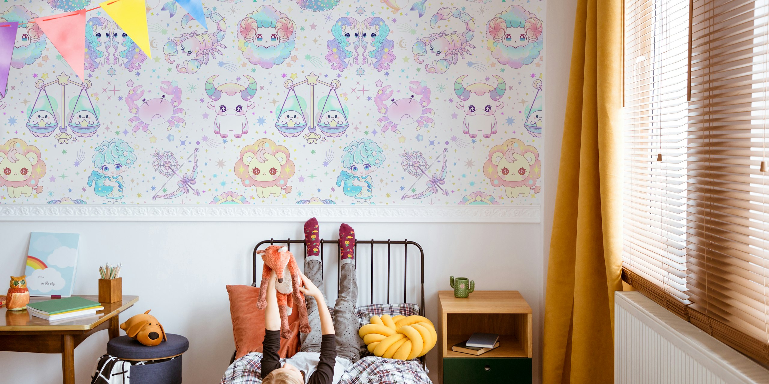 Cute Kawaii Zodiac wallpaper in a room