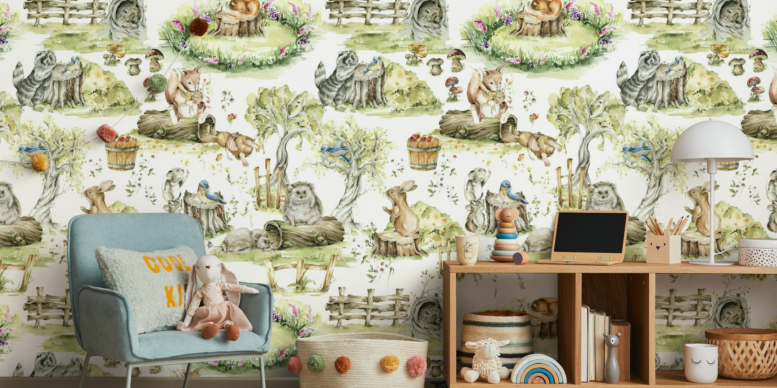 Whimsical Garden Delights Wallpaper - Buy Online at Happywall