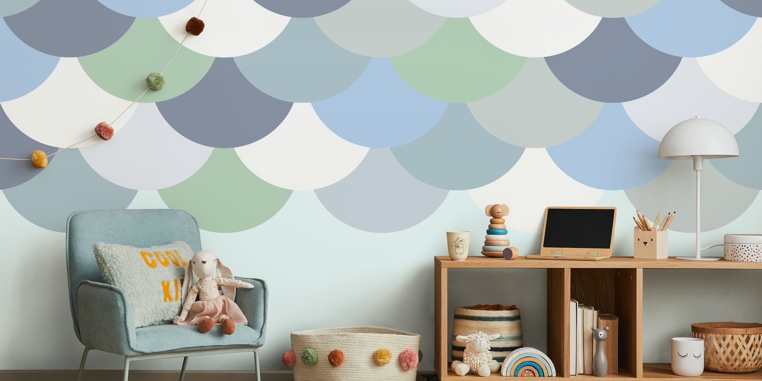 Happy Boho Rainbow Arches Soft tapet i et rom