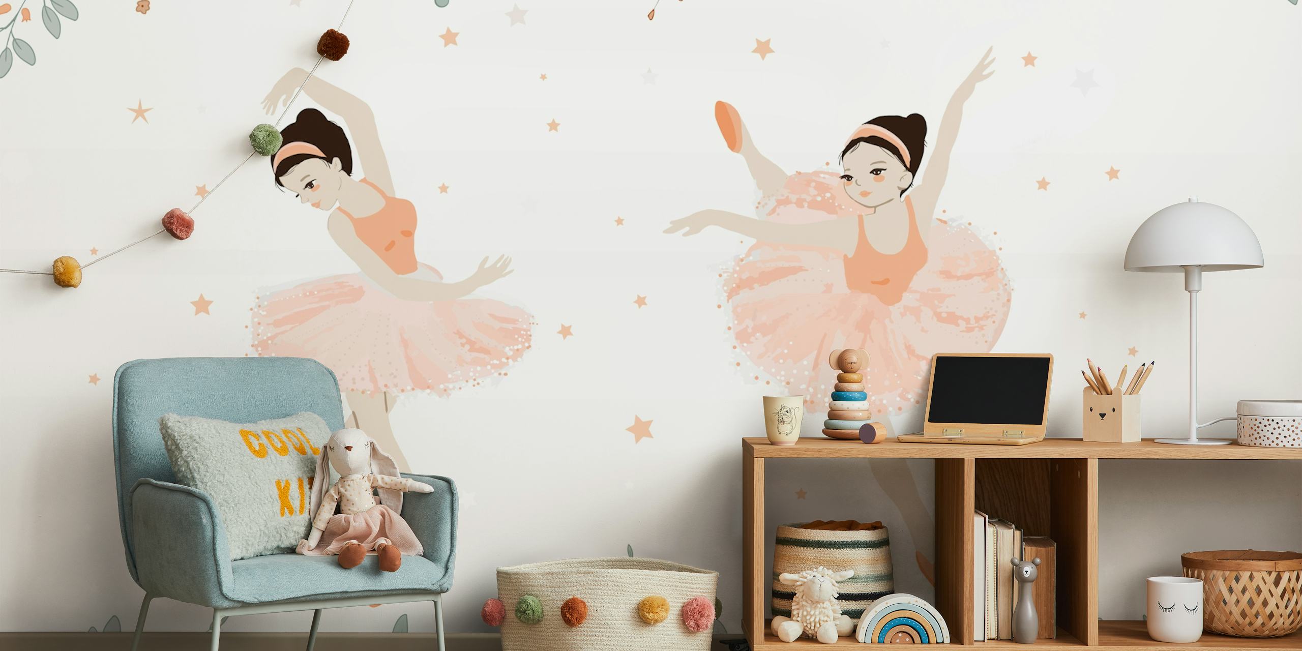 Dancing Ballerinas tapeta u sobi