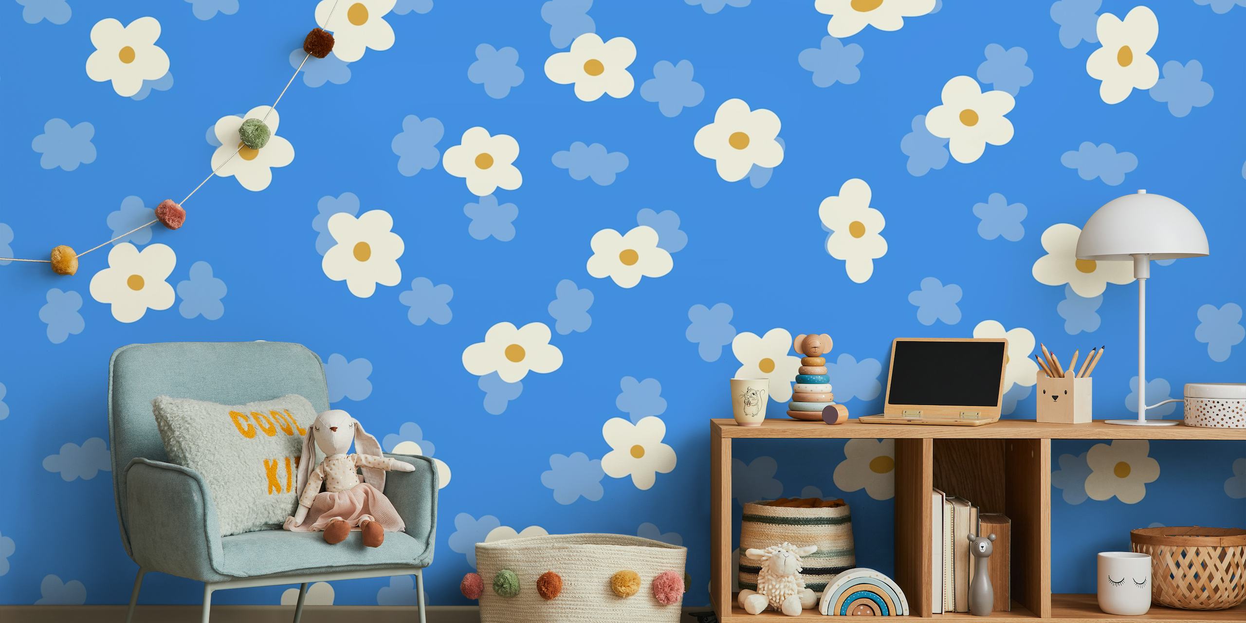 Daisy Dream Clouds tapeta v místnosti