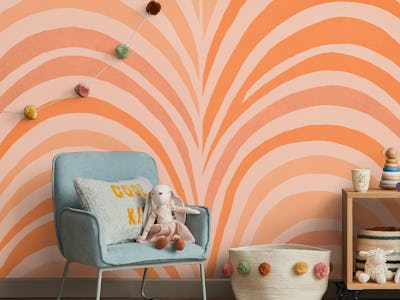 Boho Bow Shapes Warm Tangerine Peach