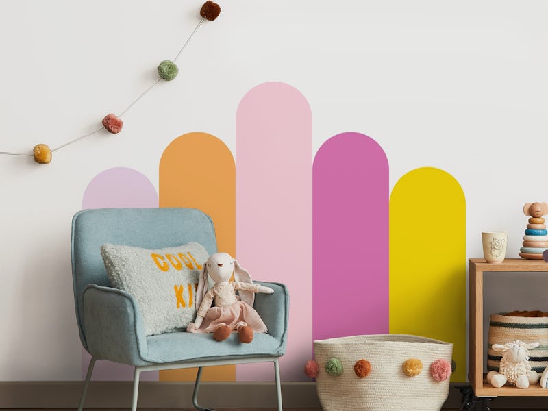 Colorful Pastel Rainbow Arches