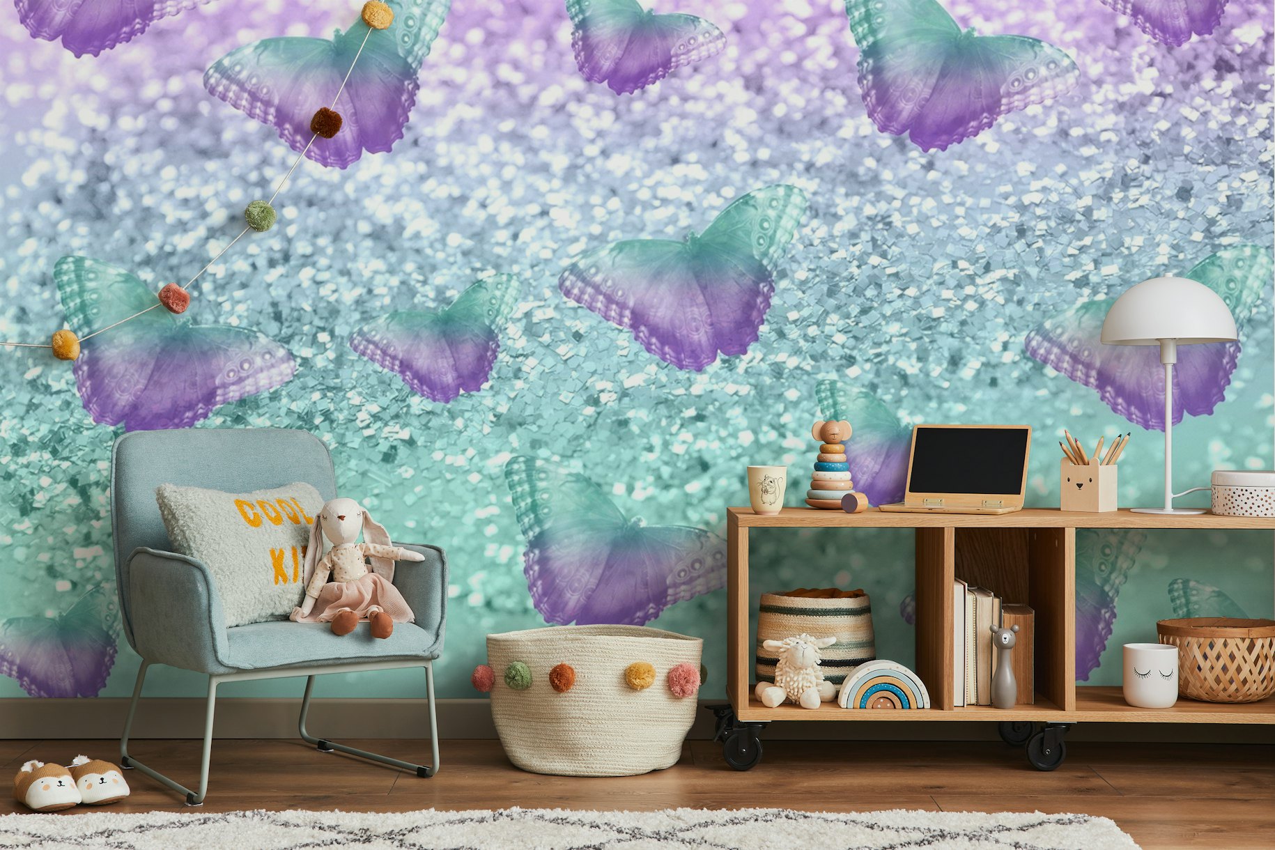 Mermaid Butterfly Glitter 2 wallpaper