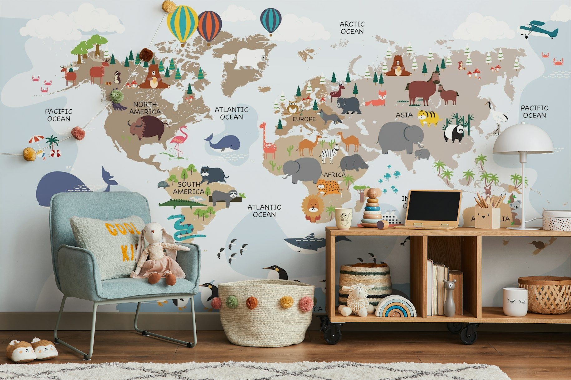 Kids Map of the World wallpaper