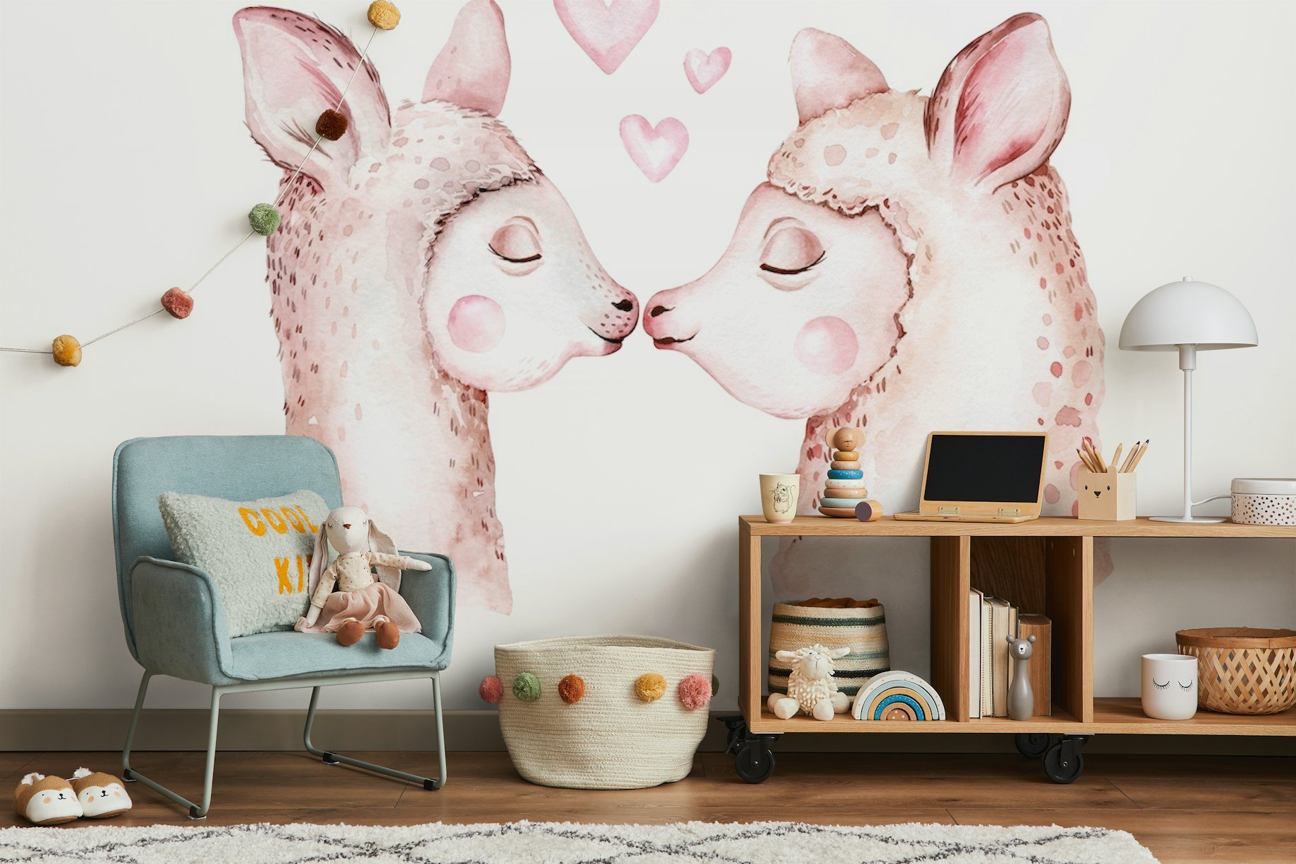Llama love wallpaper