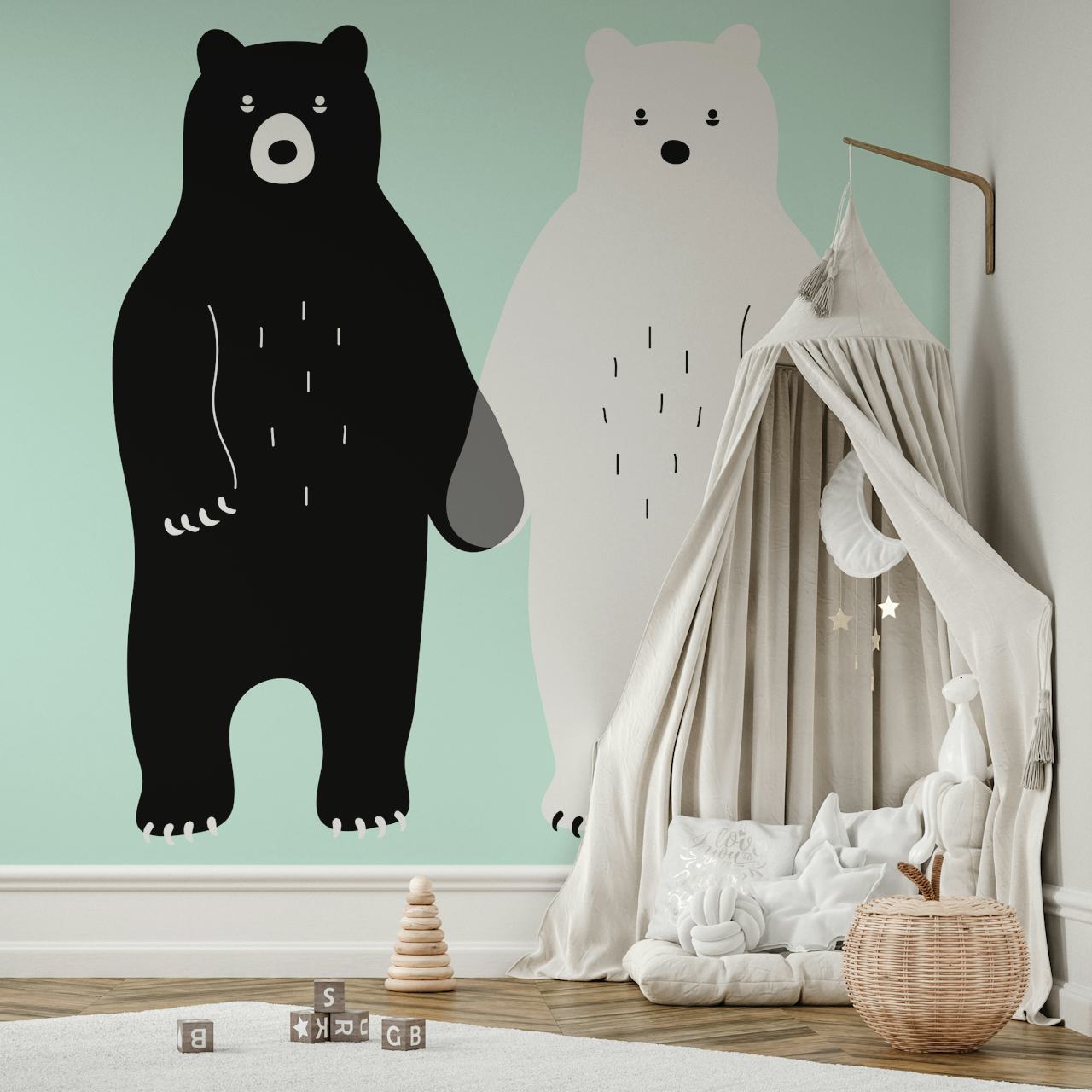 Wallpaper featuring two cute bears
