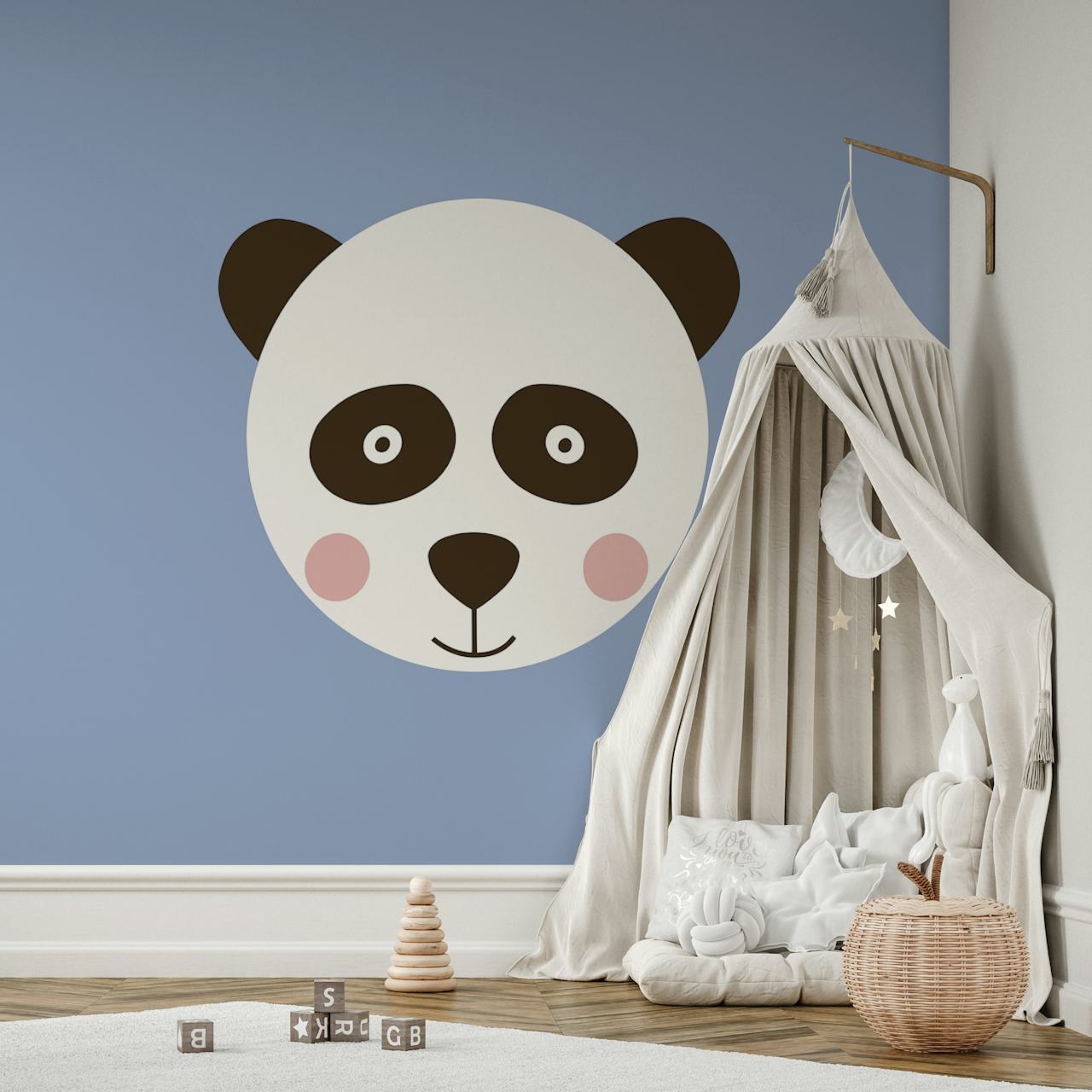 Cute Panda behangontwerp in een kamer