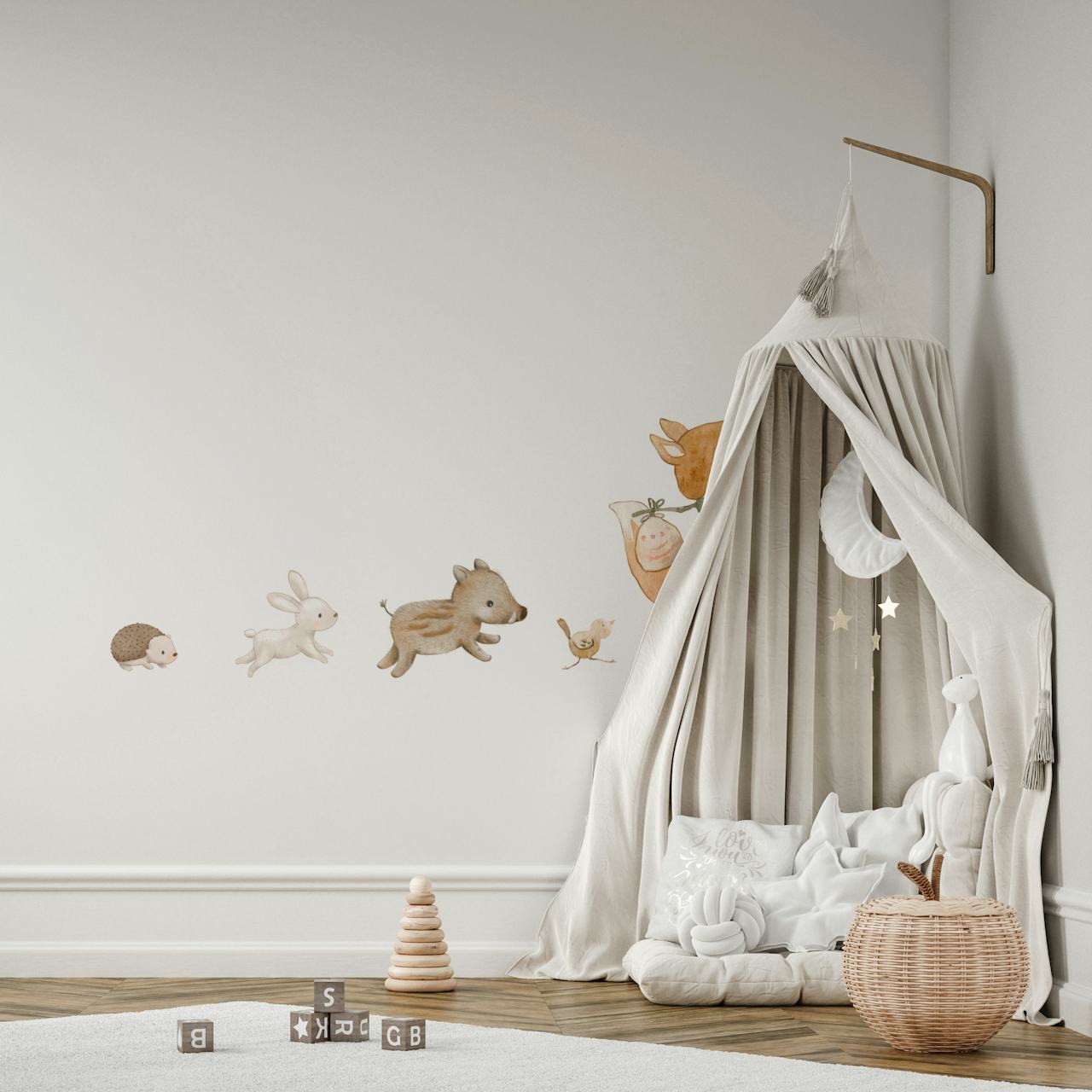 Βαφή Woodland friends σε ένα δωμάτιο