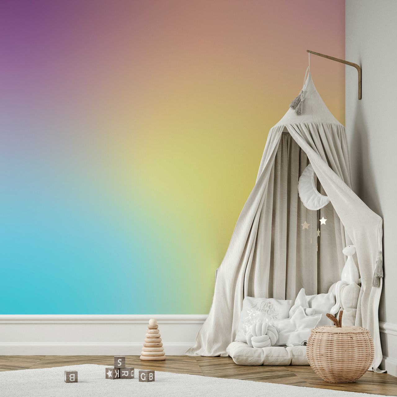 Carta da parati con gradiente pastello della collezione Degraded su happywall.com