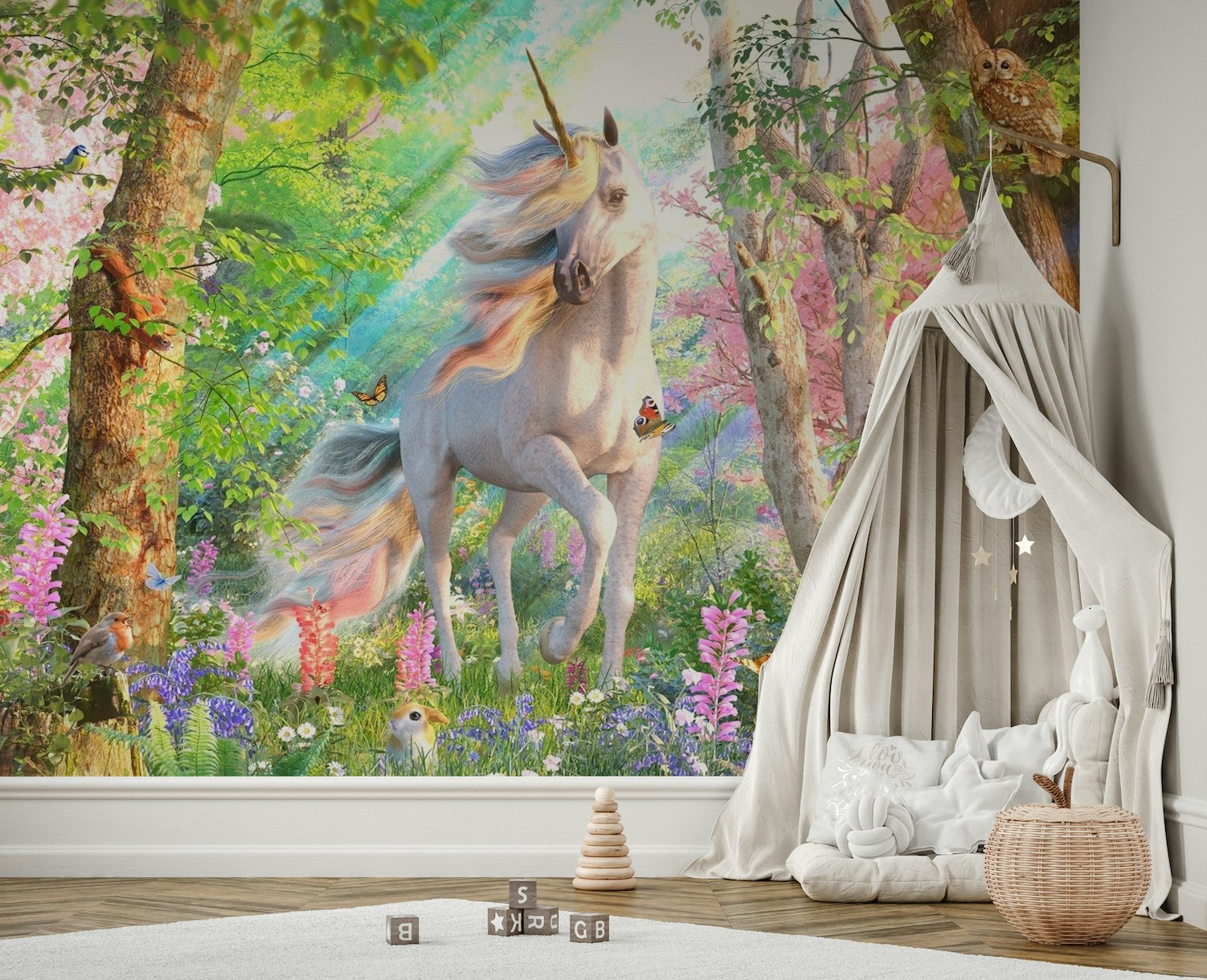 Unicorn Enchanted Forest tapete