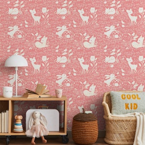 Sweet woodland friends - mono dusty rose