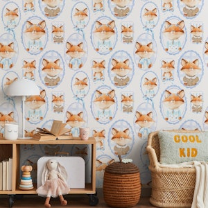 Playful Woodland Foxes Gallery Wall