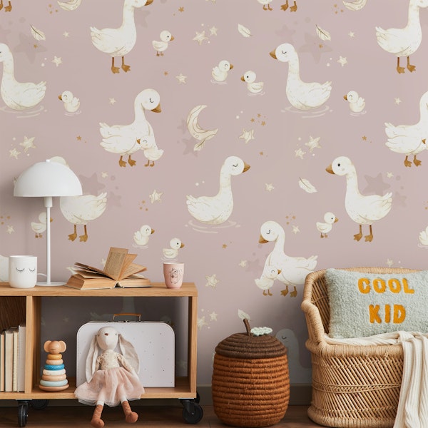 Little Geese - mauve pink