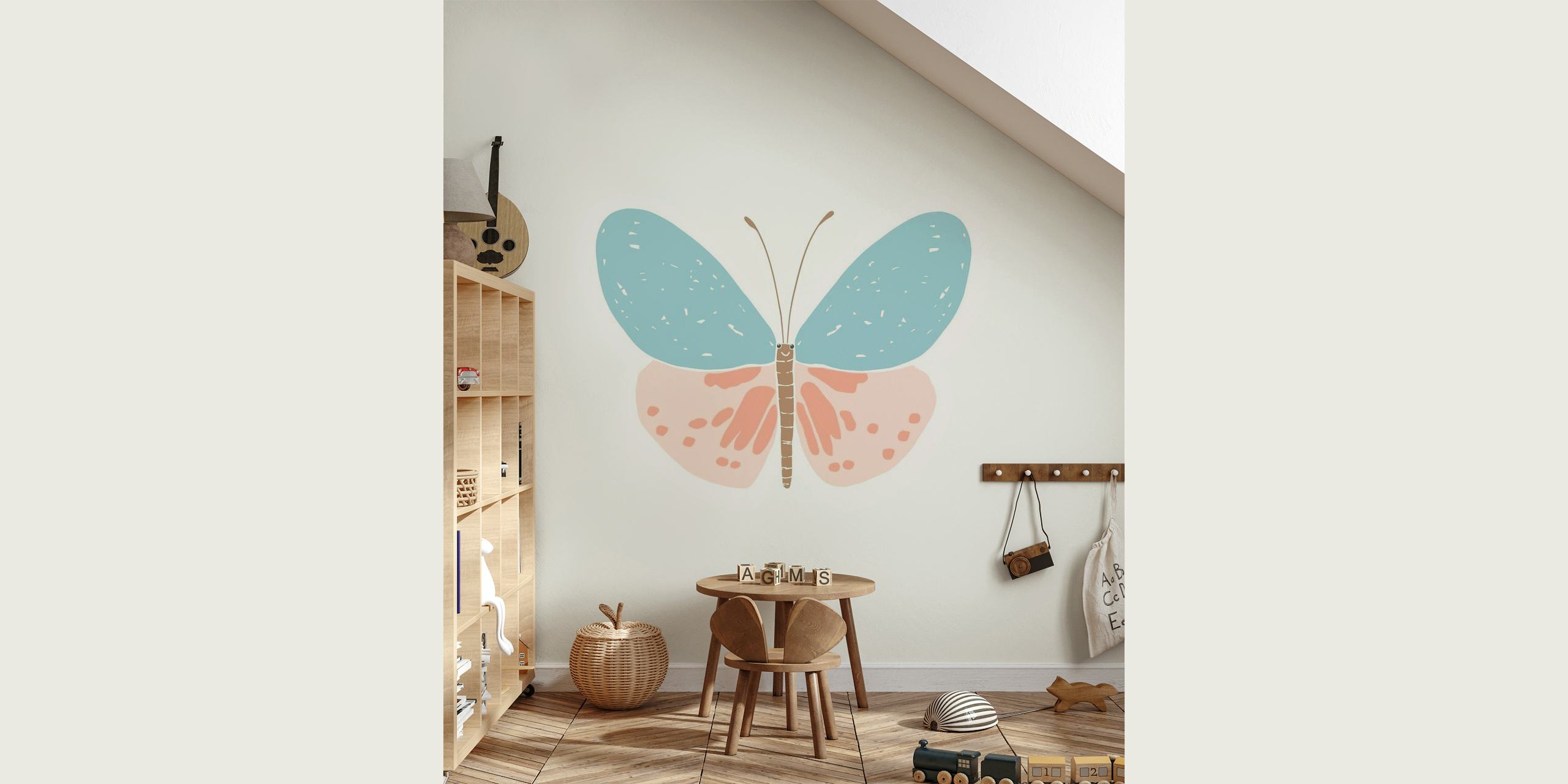 Happy Butterfly_illustration behang